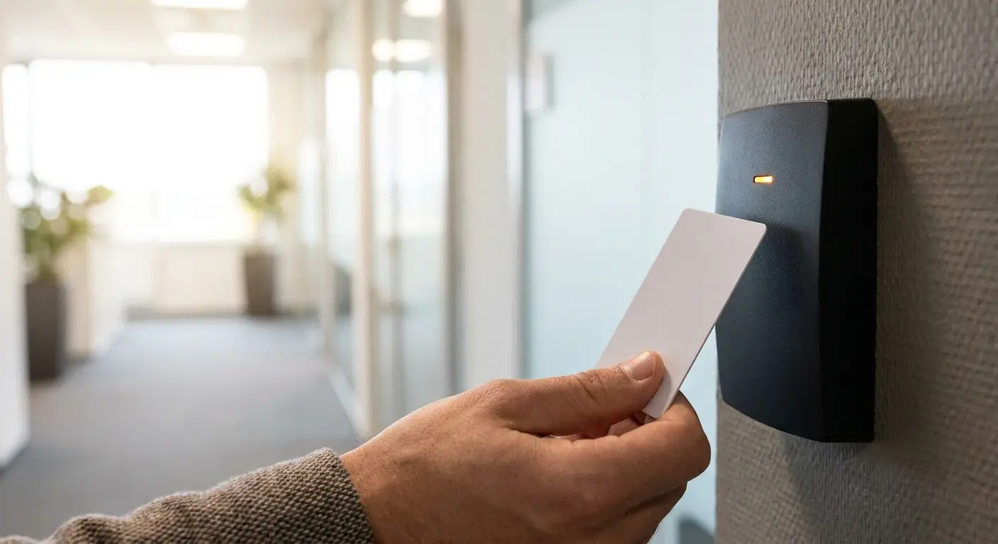 NFC kartica se prislanja uz čitač za evidenciju radnog vremena